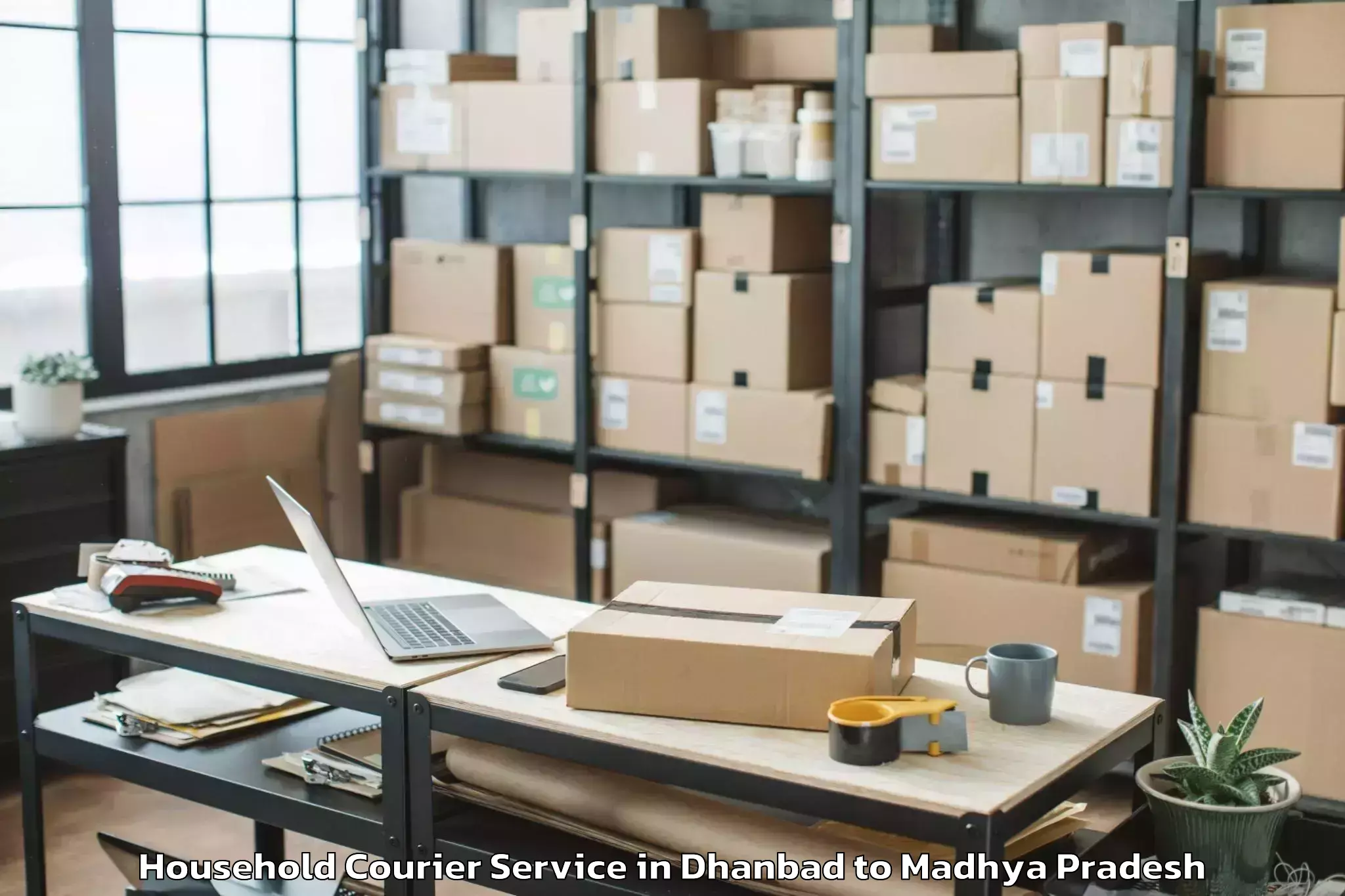 Get Dhanbad to Badnawar Household Courier